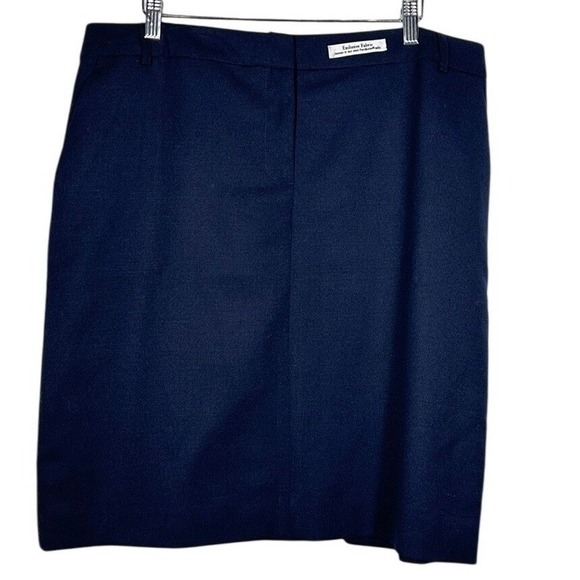 Pendleton Dresses & Skirts - Pendleton Women Navy Blue Wool Blend Pencil Skirt Business Career Preppy Size 14